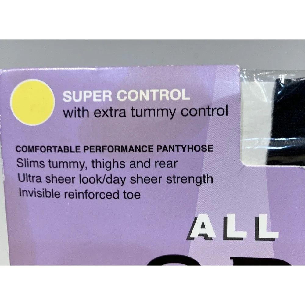Spanx All The Way Full Length Black Hose Sara Blakely New Size C Super Control